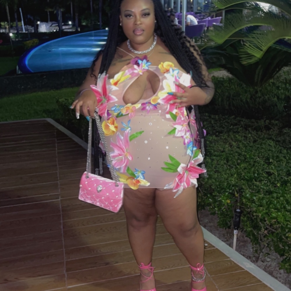 Floral special occasion custom dress